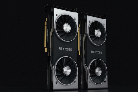Photo of two computer graphics cards on a table
